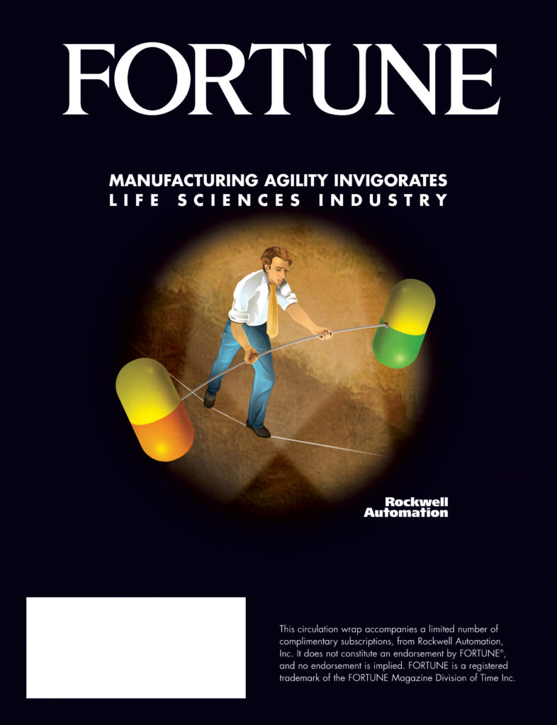 Client: Rockwell Automation. Fortune Magazine cover. Mediums: Adobe Illustrator and Photoshop.